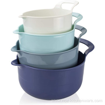 4 Piece Nesting Plastic Mixing Bowl Set